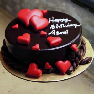 Sweet chocolate love cake