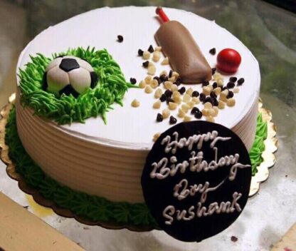 Surprise sporty birthday cake