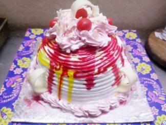 white colorful alltime cake